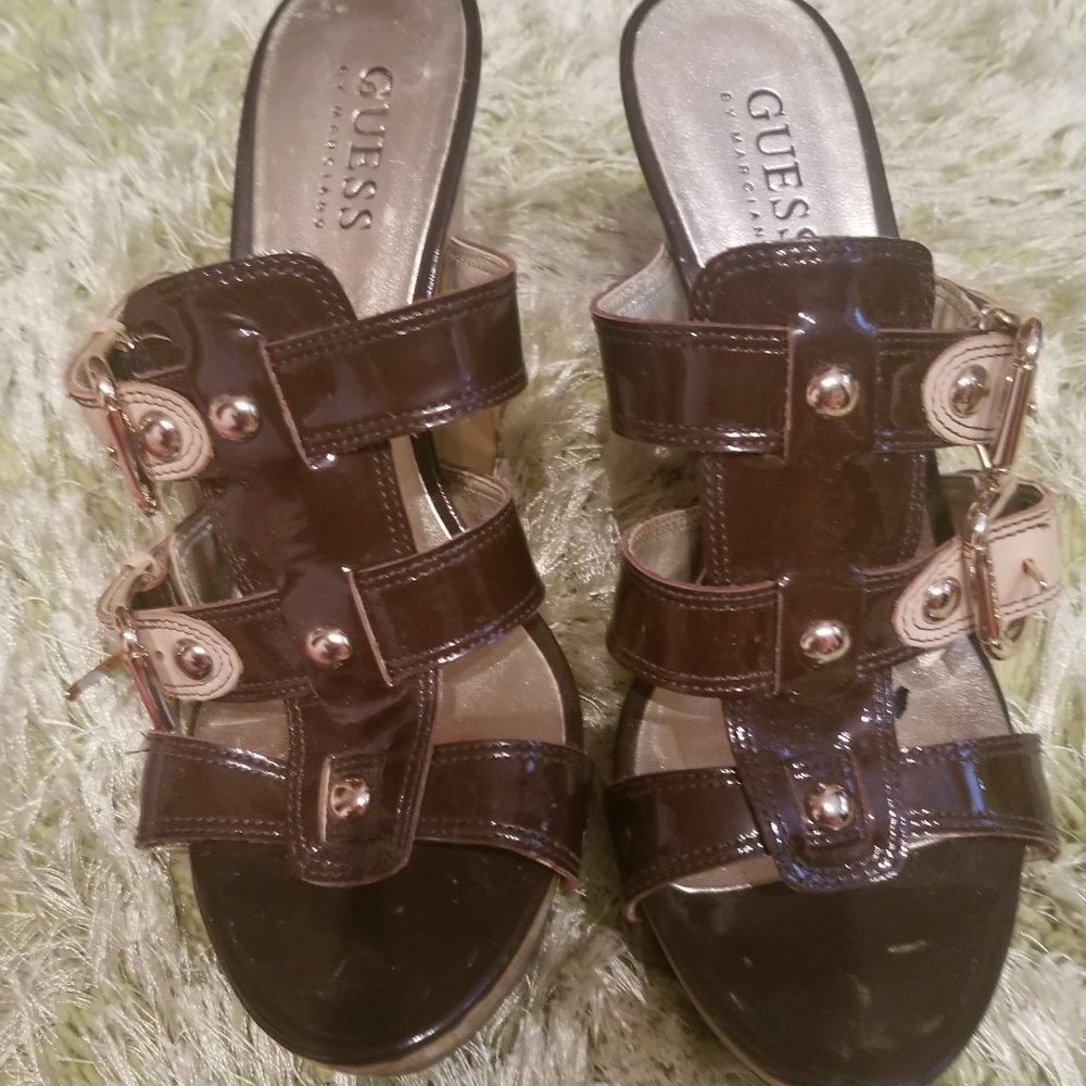 GUESS Buckle Wedges
